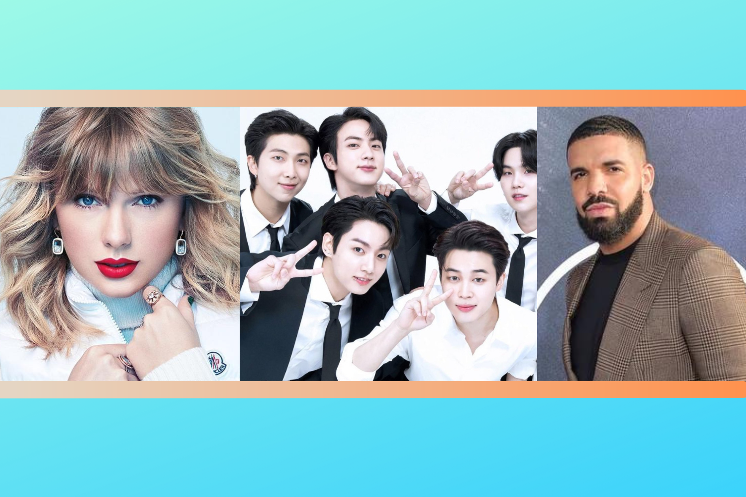 Le classement mondial des artistes les plus vendeurs en 2022 dominé par Taylor Swift, BTS et Drake